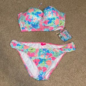 Pink floral Victoria’s Secret bikini